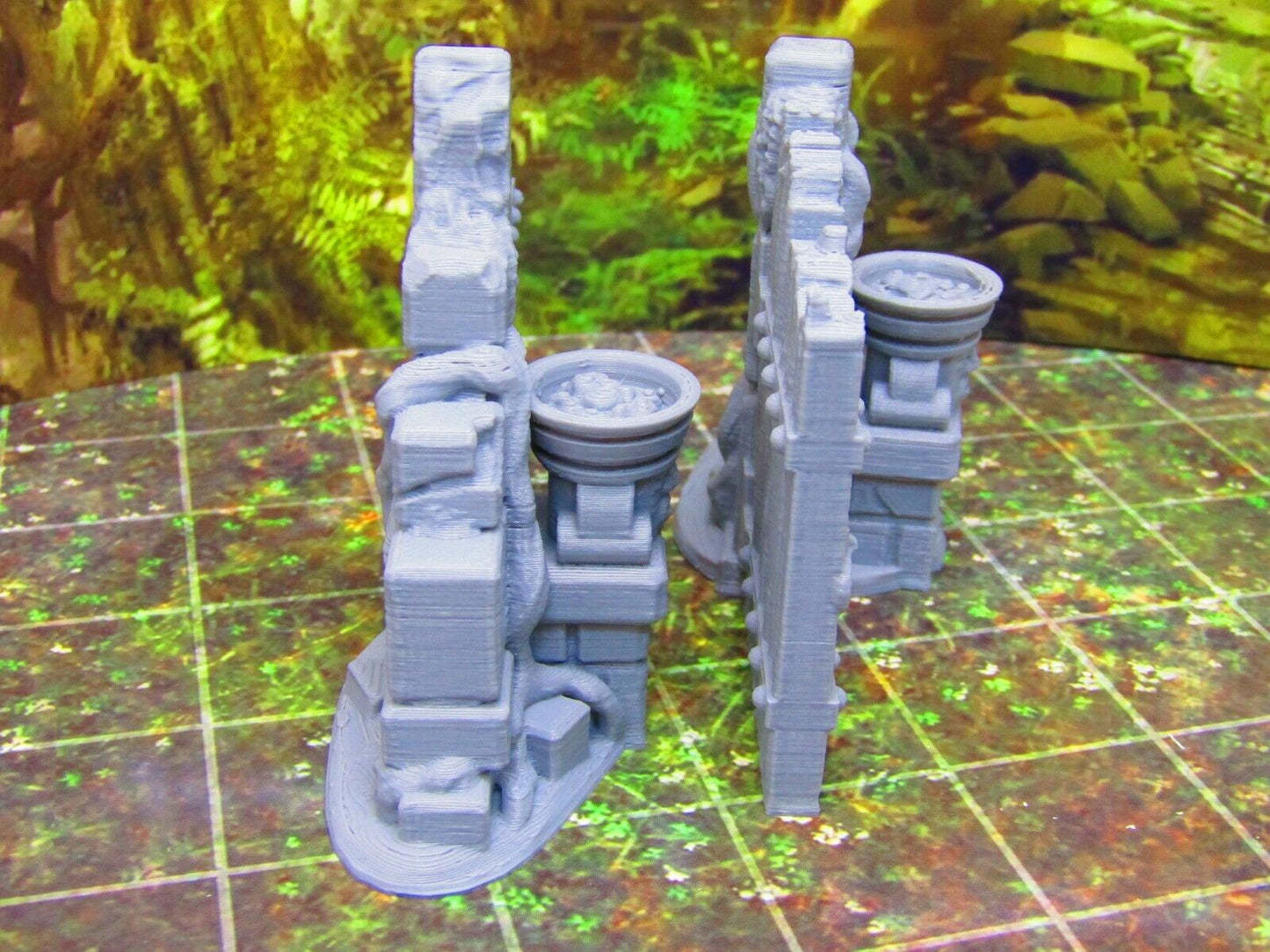 Jungle Temple Entrance Gateway Doors Scatter Terrain Scenery 3D Printed Model