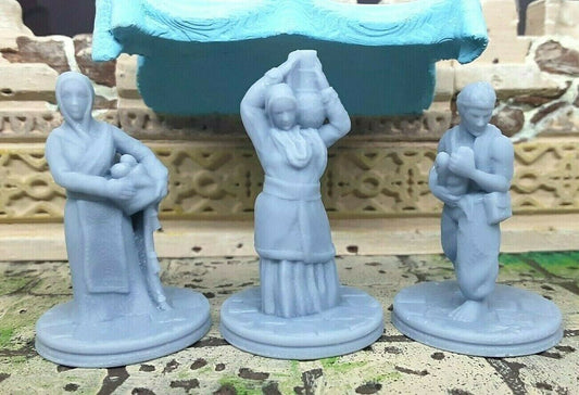 Market Patrons Villages Mini Miniatures Figure D&D Game 28-32MM 3D Printed Resin