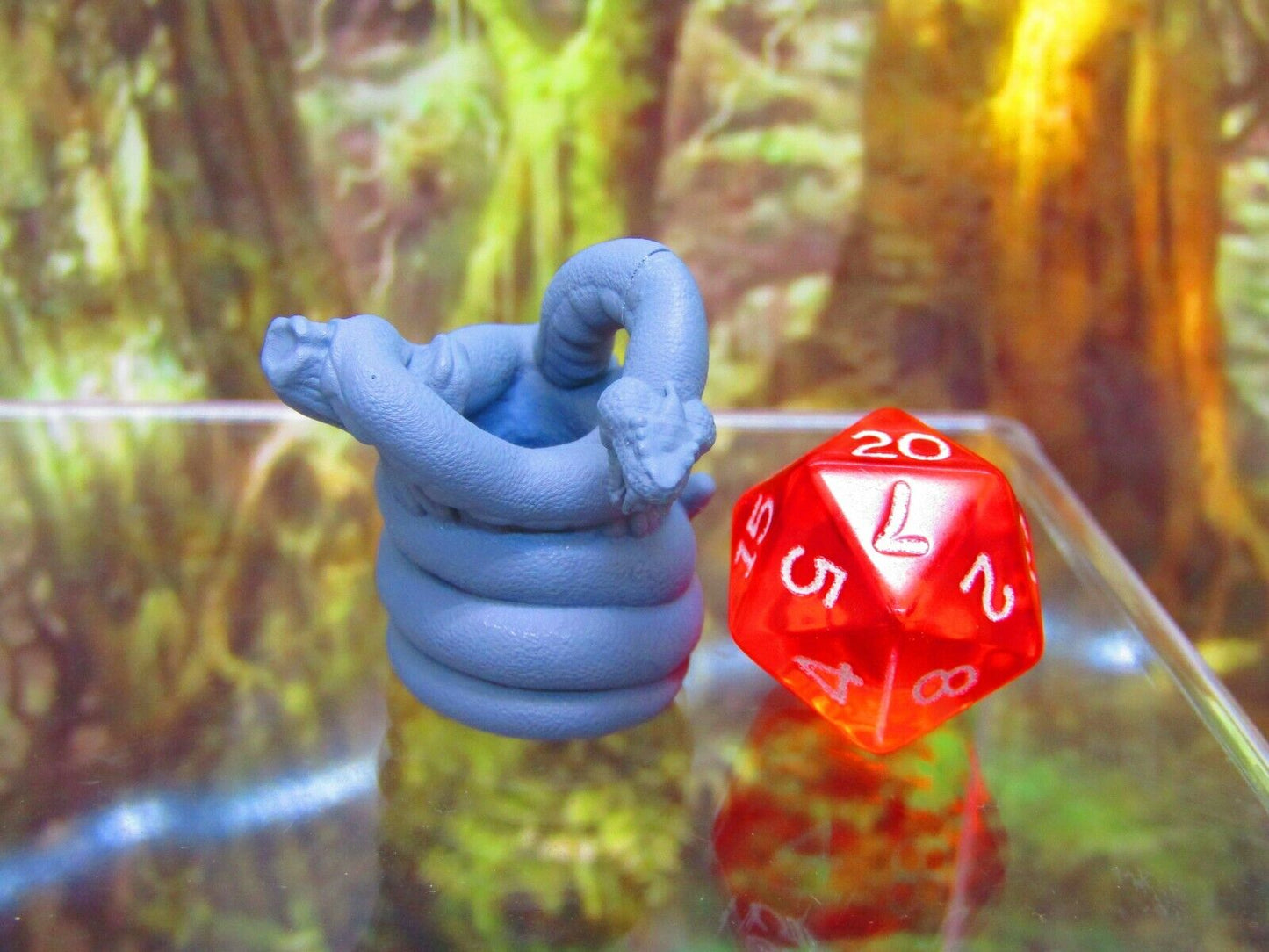 Large Man Eating Anaconda Python Deep Jungle Snake Mini Miniature 3D Printed