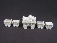 
              5pc Mine Carts Scatter Terrain Scenery 3D Printed Mini Miniature Model 28/32mm
            
