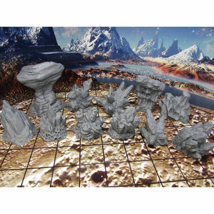 Alien Planet Rocks Scatter Terrain Scenery Mini Miniature 3D Printed