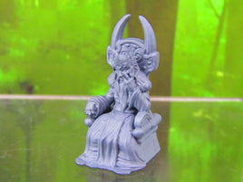 Aged Mad King Seated in Throne Mini Miniatures 3D Printed Resin Model Figure
