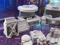 
              28pc Sci Fi Black Markets Stall Bazaar Set Scenery Terrain 3D Printed Model
            