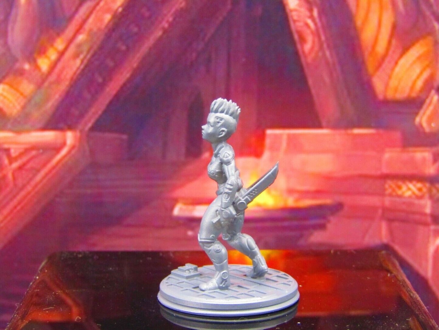 Keelie Cyberpunk Cyborg Female Mini Miniature Model Character Figure 28mm/32mm