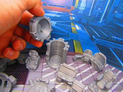 10 pc Space Ship Bridge Command Scatter Terrain Scenery
