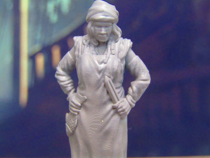 Fisherman + Wife Seaside Fishfolk Mini Miniature Figure 3D Printed Model 28/32mm