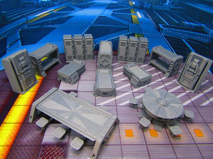 12 pc Barracks Lockers, Beds & Tables Miniature Scatter Terrain Scenery