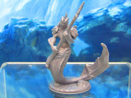 Merfolk Merman Warrior W/ Trident Mini Miniature Figure 3D Printed Model 28/32mm