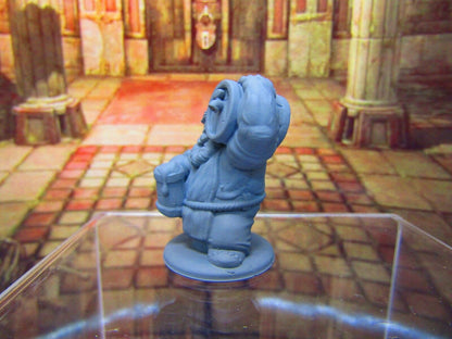Dwarven Bar Tender Bar Keeper Mini Miniature Dwarf 3D Printed Model 28/32mm