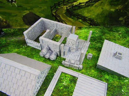 Blacksmith / Farrier Quarters Stable Smithy Forge Scatter Terrain Scenery 3D