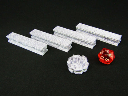 Fireside Benches & Campfire Scatter Terrain Scenery 3D Printed Mini Miniature