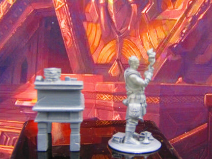 Male Alchemist Mad Scientist & Workshop Desk Mini Miniature Model Character