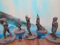 
              5pc Undead Pirate Zombie Ghost Crew Mini Miniature 3D Printed Model 28/32mm
            