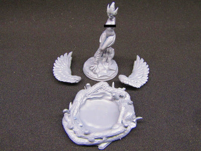 Harpy Taking Flight + Nest - Monster Mini Miniature Figure 3D Printed Model