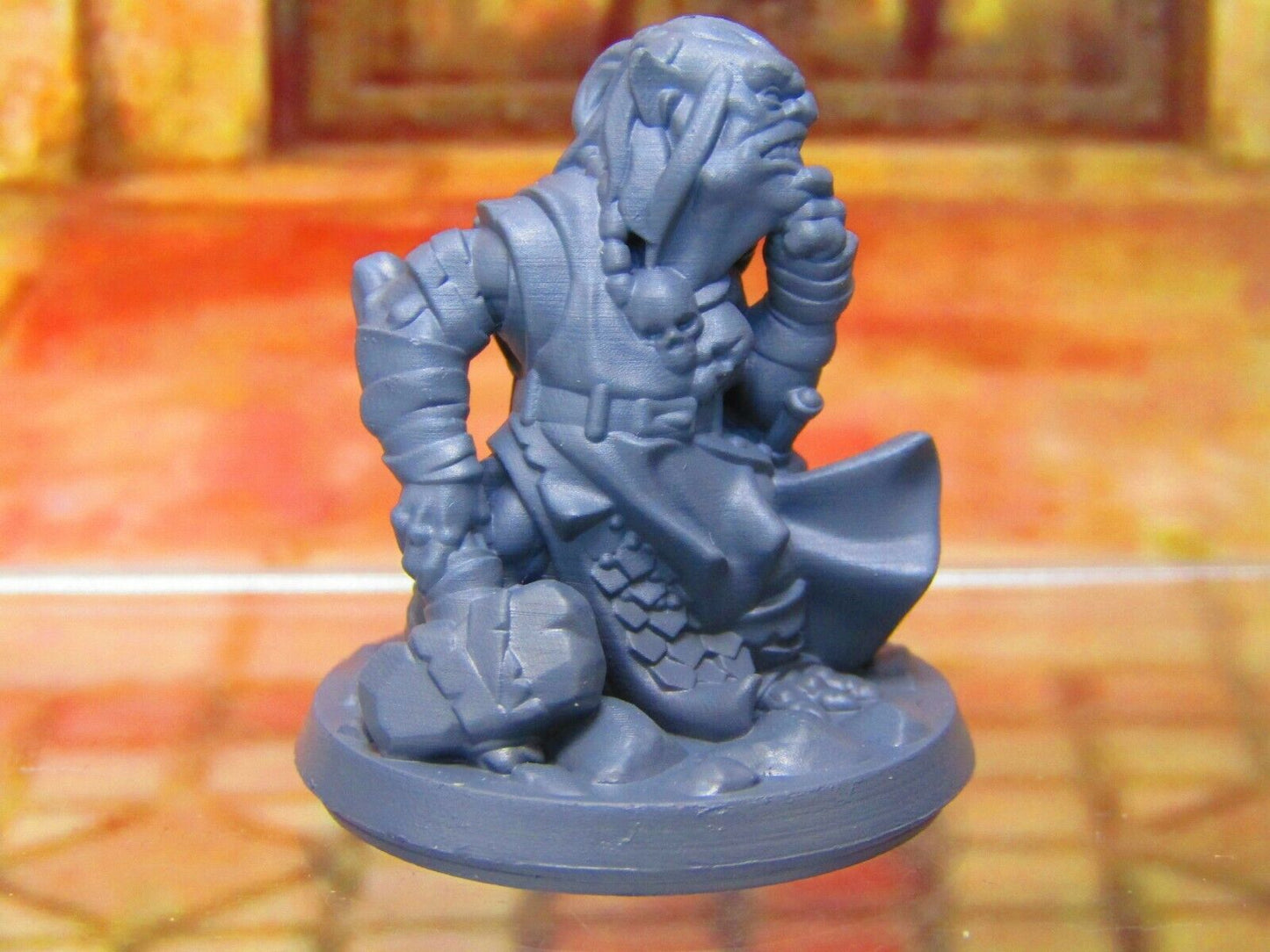 Goblin Fighter Warrior Soldier w/ Hammer Mini Miniature Figure 3D Printed Model