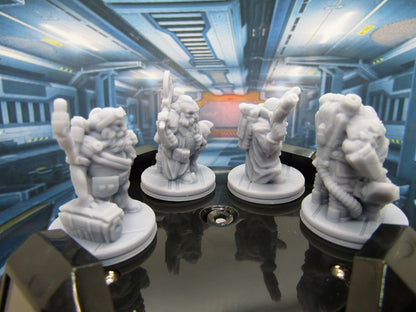 Dwarven Space Mercenaries Mercs Mini Miniature Scenery Terrain 3D Printed Model