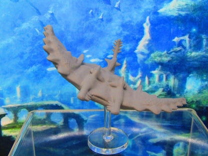 Large Underwater Stingray / Manta Ray With Rod & Stand Mini Miniature 3D Printed