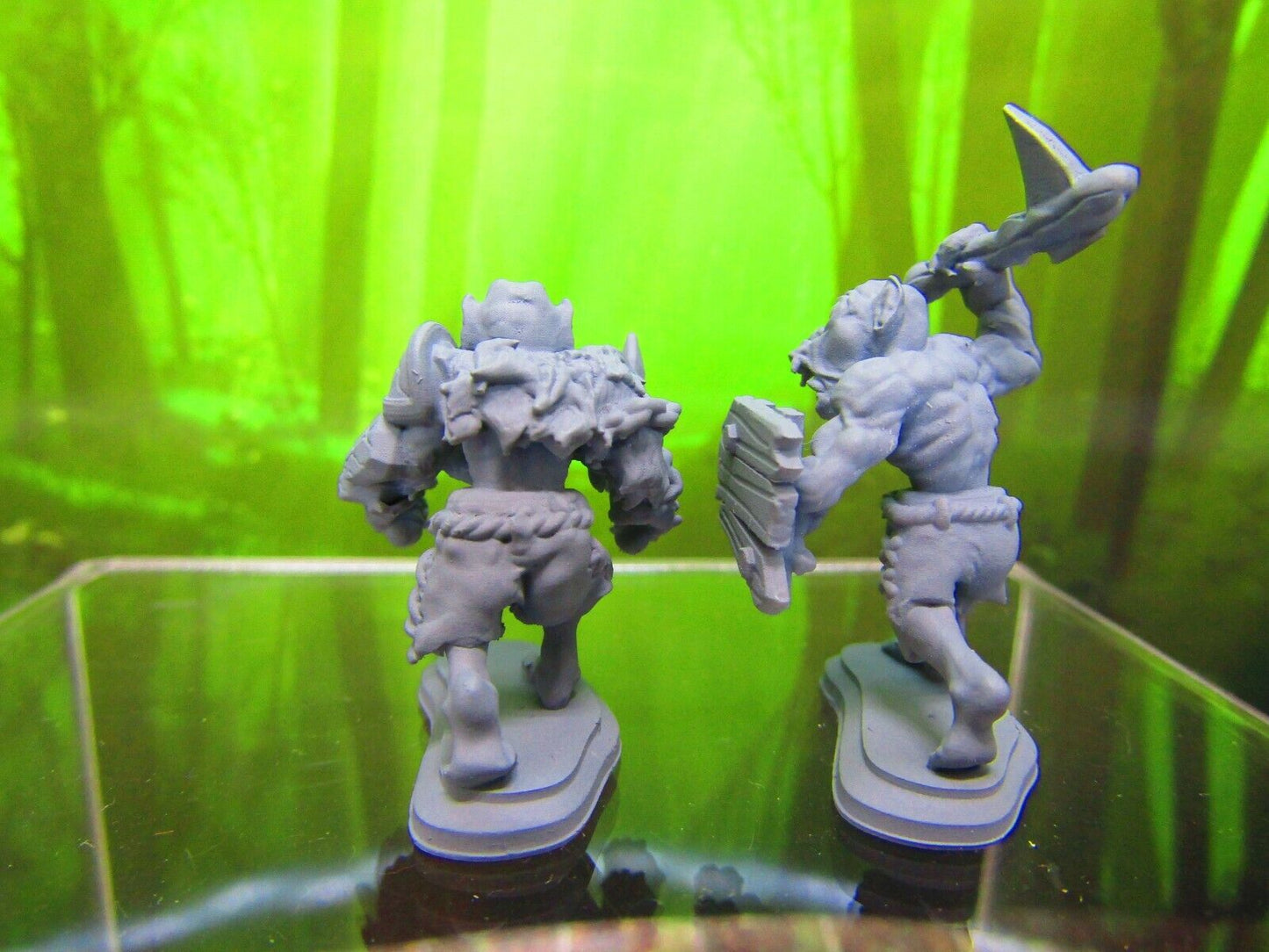 Pair of Goblin Fighters Monsters Mini Miniature 3D Printed Model 28/32mm Scale