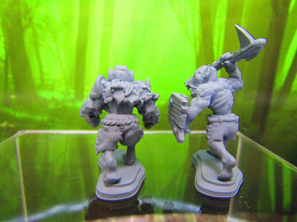 Pair of Goblin Fighters Monsters Mini Miniature 3D Printed Model 28/32mm Scale
