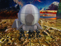 
              Alien Spaceship & Skeletal Zeta Alien Scatter Terrain Scenery Mini Miniature
            