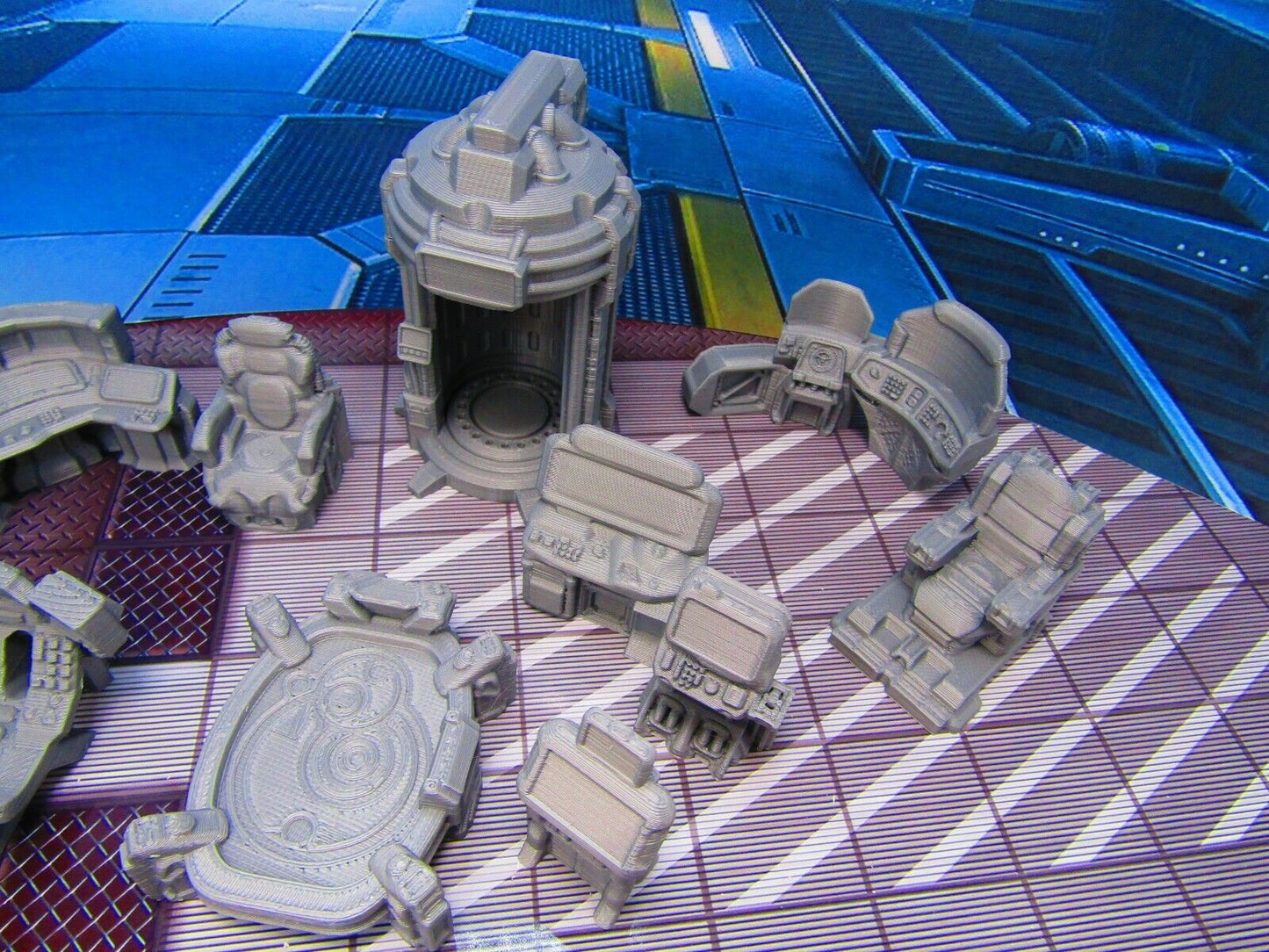 10 pc Space Ship Bridge Command Scatter Terrain Scenery