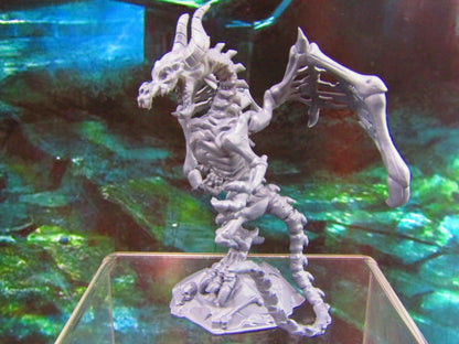 Bone Dragon Undead Skeleton Mini Miniature Figure 3D Printed Model 28/32mm Scale