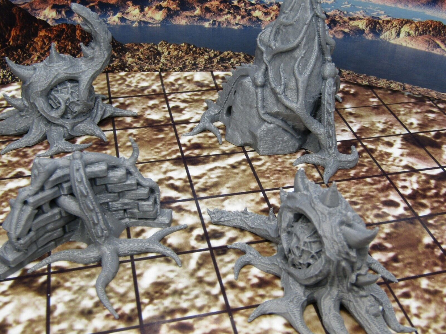 Alien Planet Overgrowth Plants Scatter Terrain Scenery Miniature 3D Printed