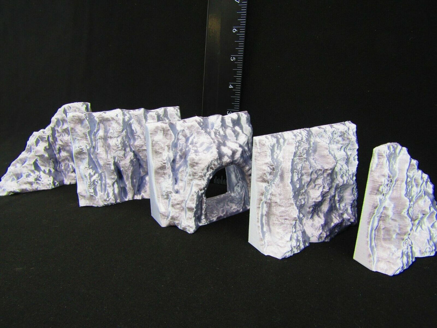 5pc Cave Entrance Modular Cliff Scatter Terrain Scenery 3D Printed Mini