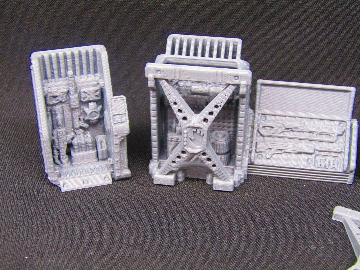 6pc Weapons Arms Racks Armory Miniatures 3D Printed Model 28/32mm Scale Sci Fi