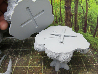 Forest Lot 3 Trees Downed Tree and Log Scenery Terrain 3D Printed Model 28/32mm