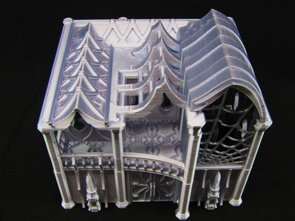 Dark Elf Nobles House Mansion Scatter Terrain Scenery 3D Printed Mini Miniature