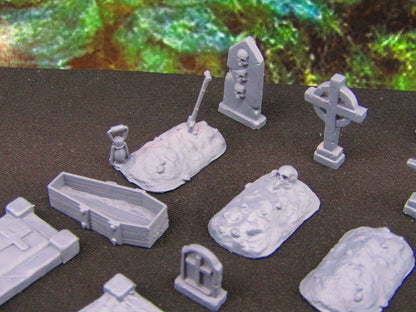 19pc Graverobber Cemetery Graveyard Scatter Set Scatter Terrain Scenery