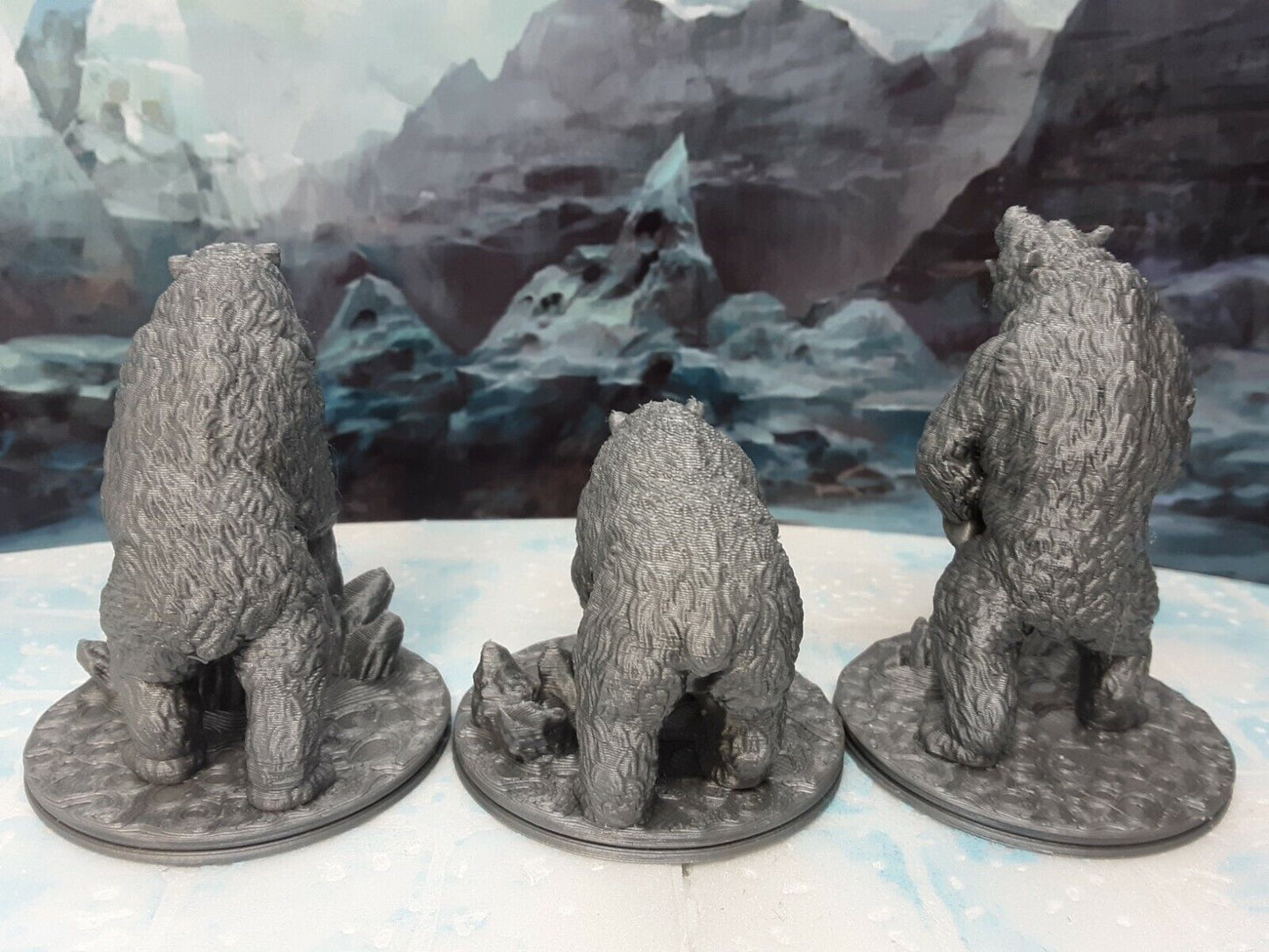 Large Bears Miniature Mini Figure Tabletop Game Piece Dungeons & Dragons D&D