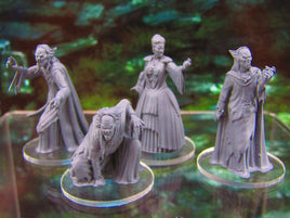 4pc Vampires Mini Miniatures 3D Printed Model Figure 28/32mm Scale RPG Fantasy