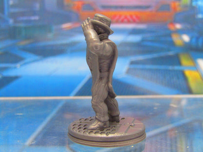 Human Space Cowboy Sheriff Deputy "Montana" Mini Miniature 3D Printed Model