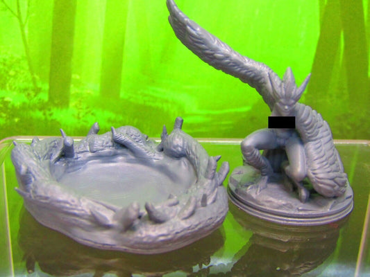 Crouching Harpy + Nest Monster Creature Mini Miniature Figure 3D Printed Model