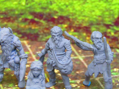 11pc Prehistoric Villager Tribe Set Mini Miniature 3D Printed Figure Model