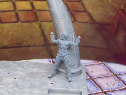 Cultists Sacrificial Torture Altar & 2 Sacrifice Victims Scenery Scatter Terrain