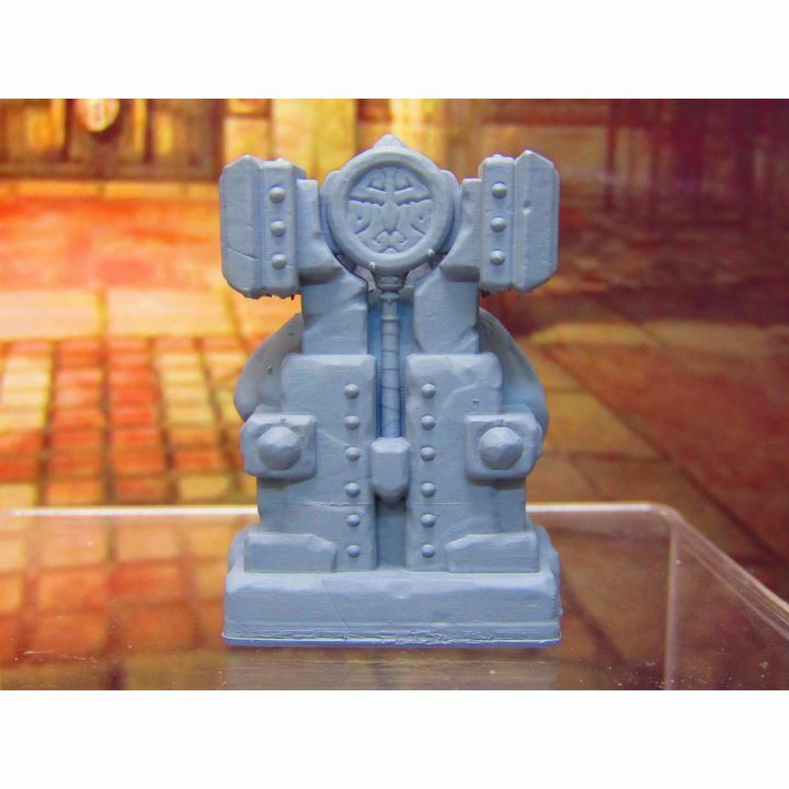 Dwarven King on Stone Dwarf Throne Mini Miniature Dwarf 3D Printed Model 28/32mm