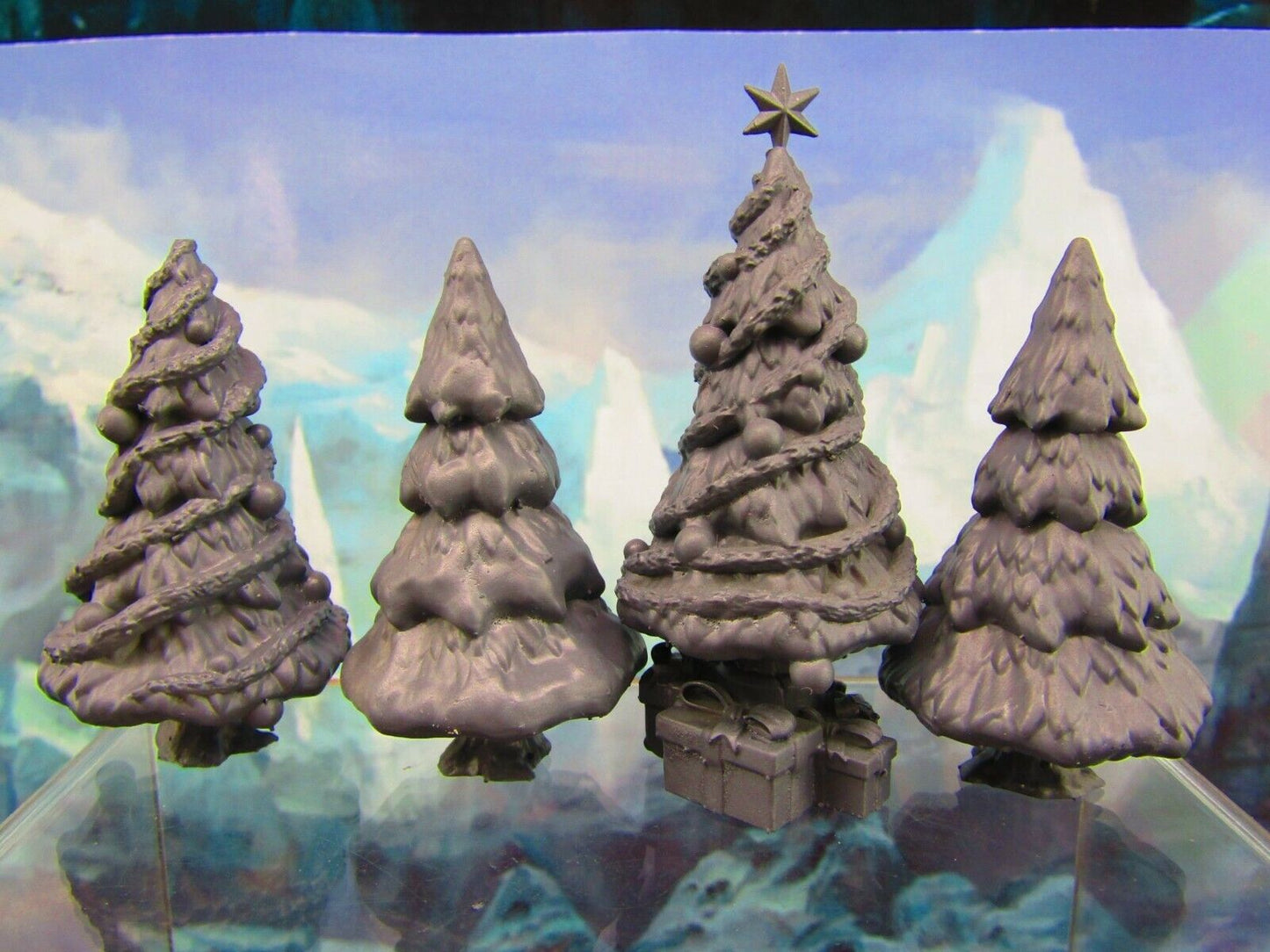 11pc Christmas Present & Trees Booby Trap Set Scatter Terrain Scenery Tabletop