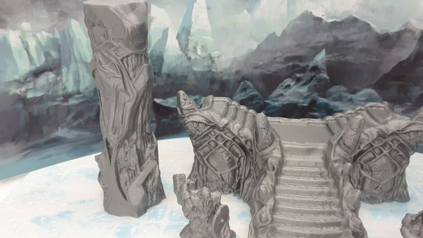 Ice Palace Castle Foyer Scatter Terrain Set Scenery 28mm Dungeons & Dragons