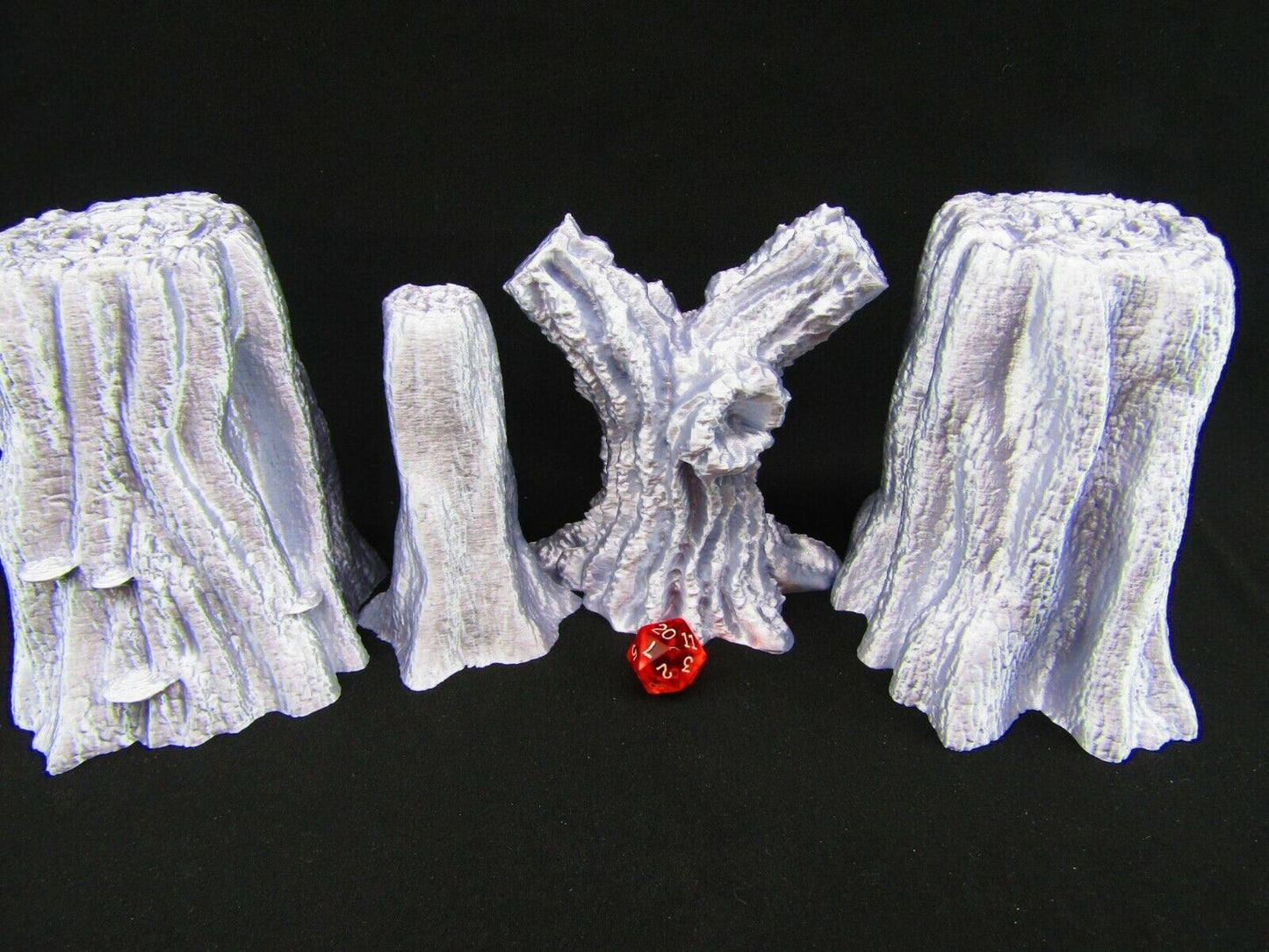 4pc Dead Forest Woods Trees & Stumps Scatter Terrain Scenery 3D Printed Mini