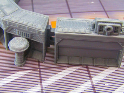 27pc Sci Fi Modular Bar Scenery Terrain Set w/ Mini Characters 3D Print