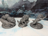 
              3 Piece Dire Wolf Saber Tooth Tiger Miniatures Mini Figure Dungeons Dragons D&D
            