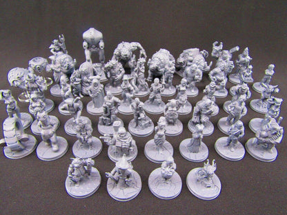 Sci Fi Mini Set 6 - 48pc Non Humans Novus Landing Mini Miniatures 3D Print