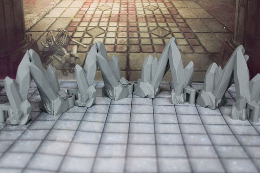 4pc Crystal Caverns Dungeonsticks Doorways Walls Map Tile Set Scenery D&D