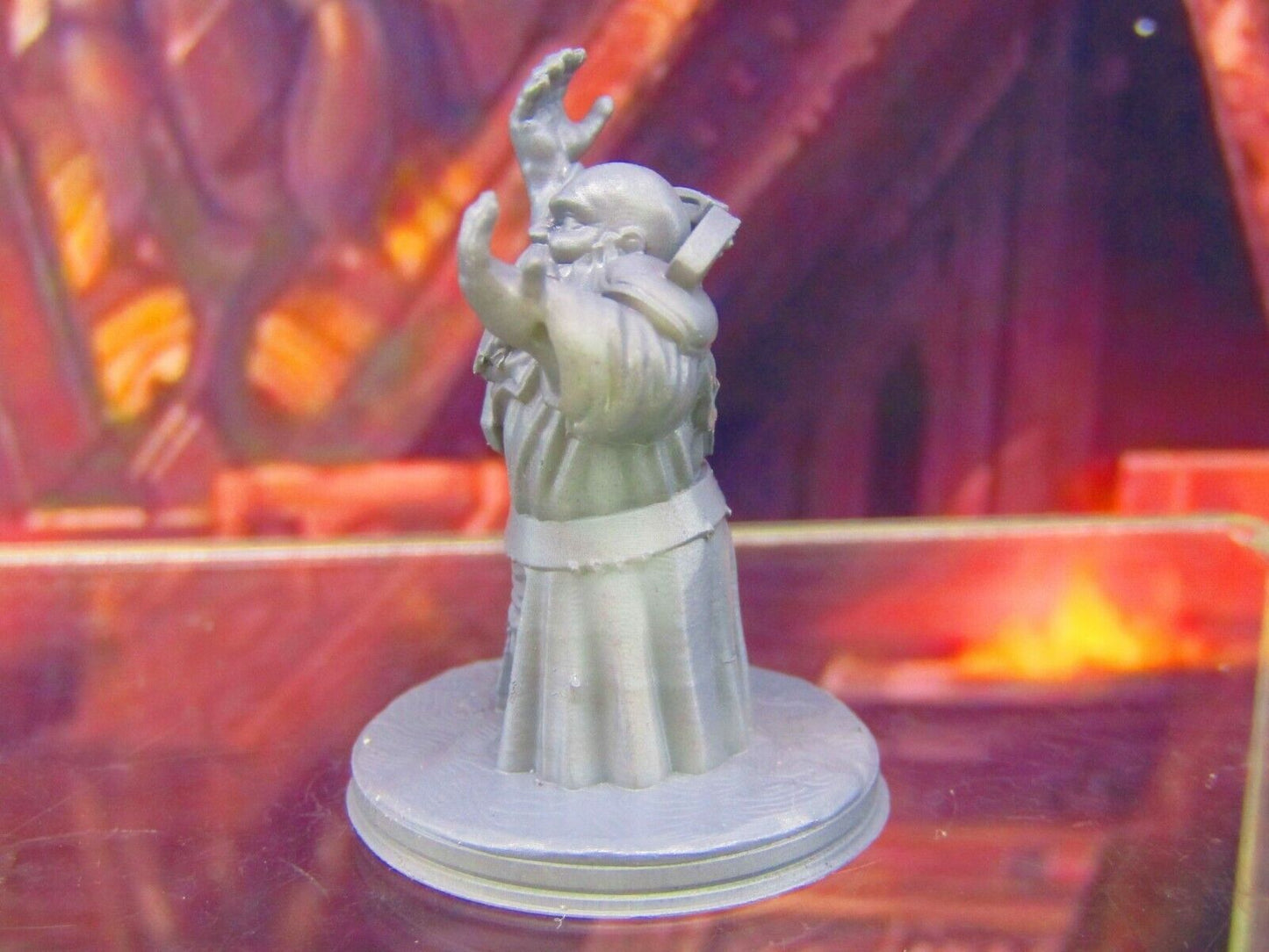 Gray Dwarf Cleric Summoner Wizard Sorcerer Mini Miniature Figure 3D Printed