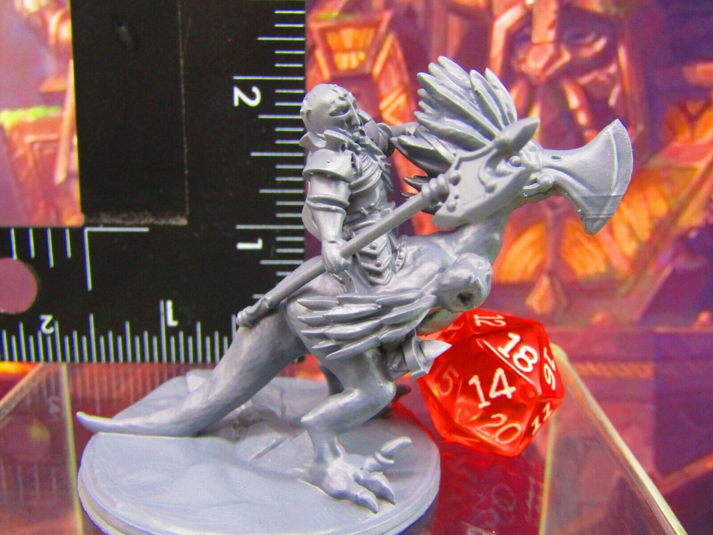Axe Beak Mounted Warrior Cavalry Mini Miniature Figure 3D Printed Model 28/32mm