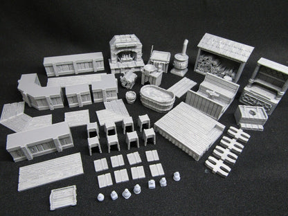 37 Piece Inn & Tavern Bar Set Scatter Terrain Dungeons & Dragons Mini Model