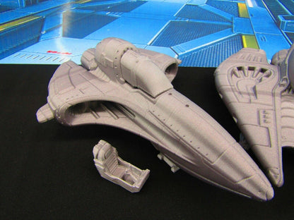 Star Fighter Space Ship Pair Scenery Scatter Terrain 3D Printed Model 3D Print